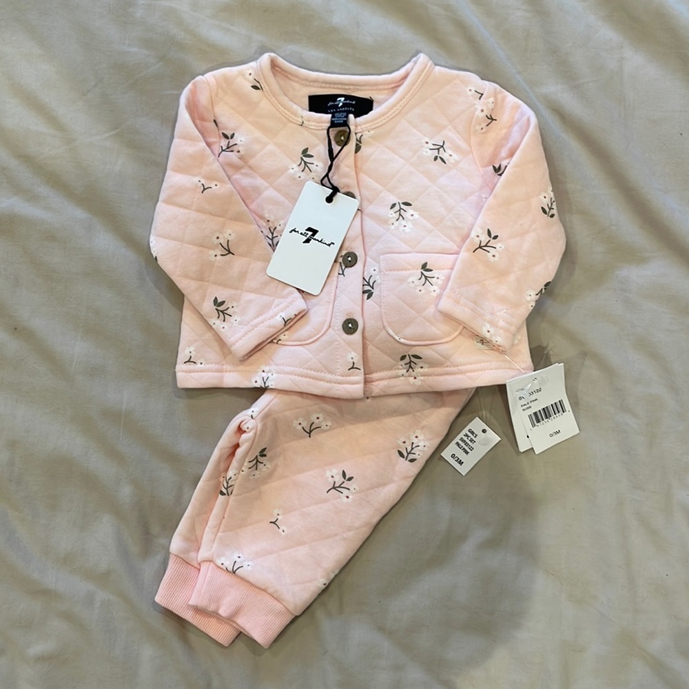 NWT 7 For All Mankind Matching Set - 0-3month